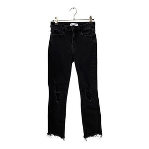 FLYING MONKEY | Black Wash Mid-Rise Ankle Jeans | Size: 25